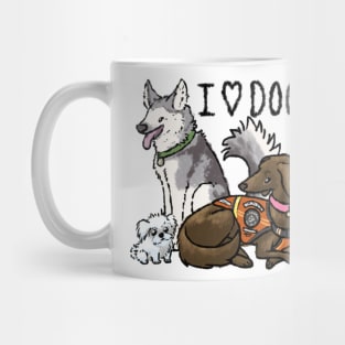 I Love Dogs Mug